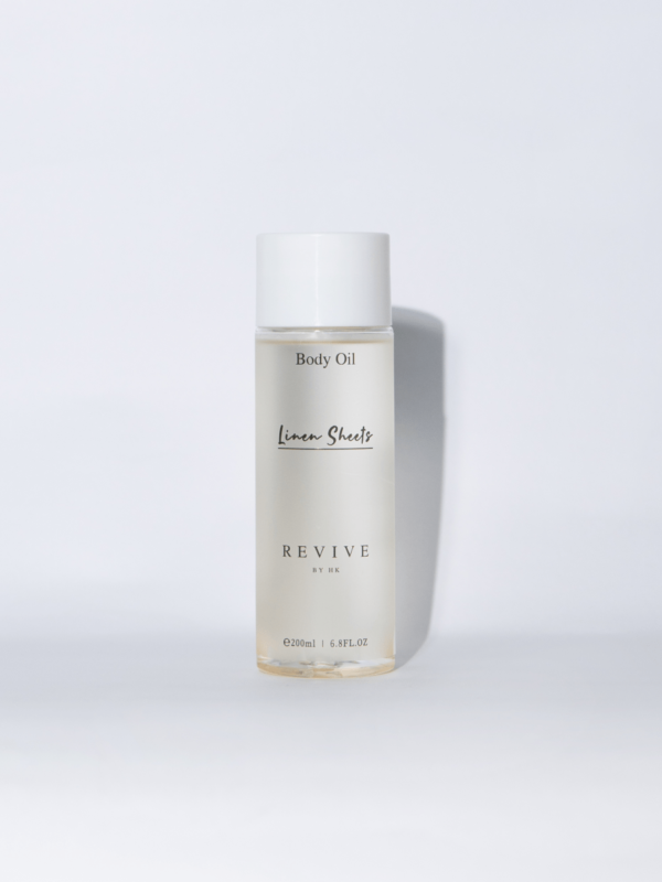 Linen sheets body oil revivecare